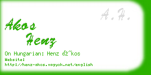 akos henz business card